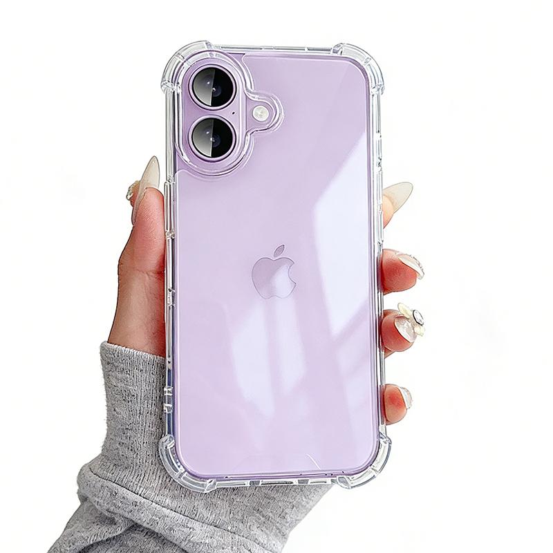 Hybrid Hard Shockproof Case For iPhone 17 Air 16 16E 15 14 Plus  Pro Max Clear Silicone Soft Bumper Shell Ultra Thin PC Cover iPhone 15