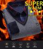 Men's Autumn/Winter Knit Sweater with Fake Two-Piece Shirt Collar - Plus Velvet, Middle-Aged & Young Styles.