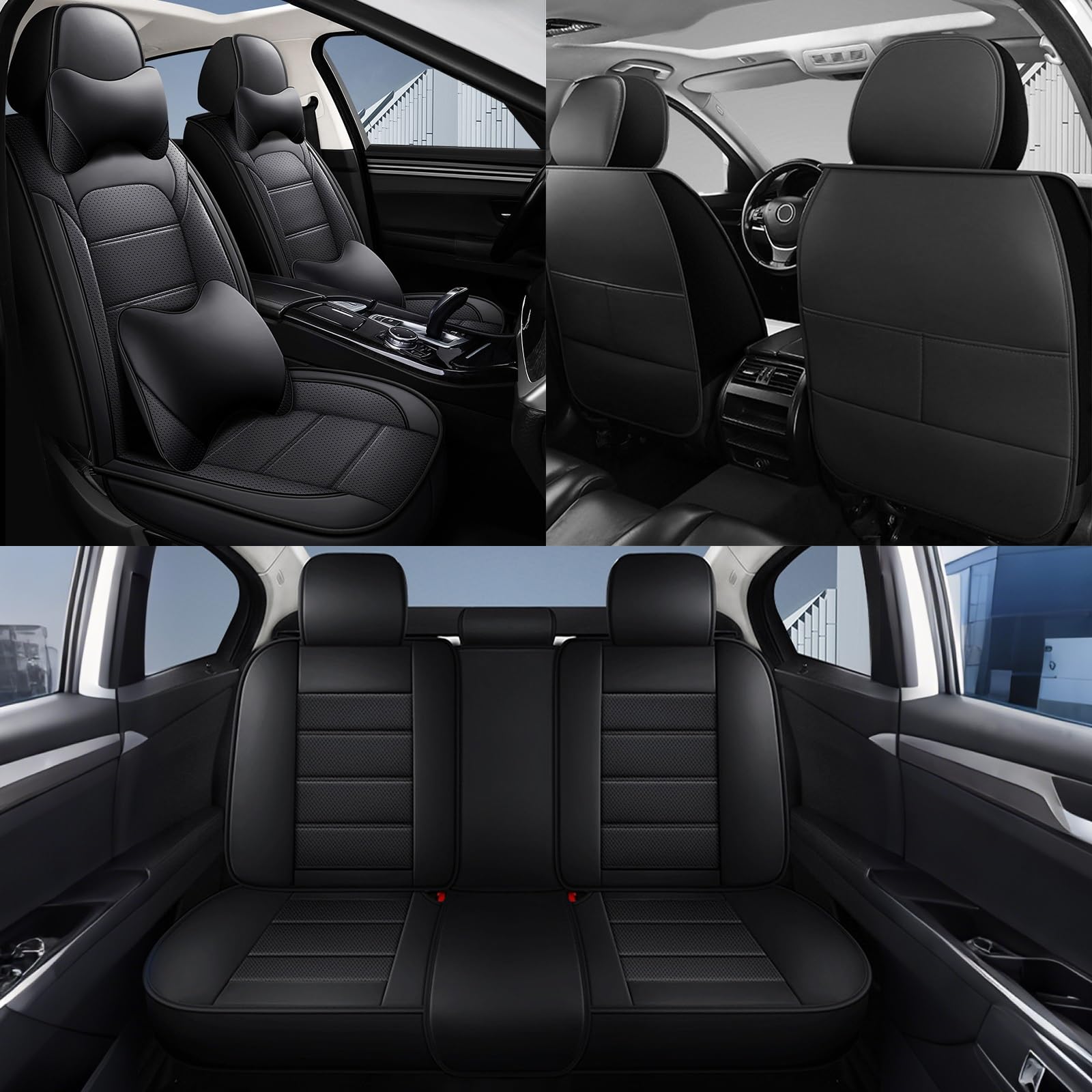 

Чехлы на сиденья для Toyota Prius 30-й серии, 40-й серии, 50-й серии для ранних и Lobed neck чёрный