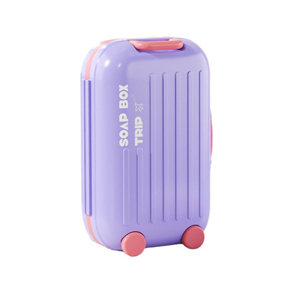 Sealed Lid Soap Storage Box Suitcase Shape Soap Container New Travel Soap Box  Bathroom Storage