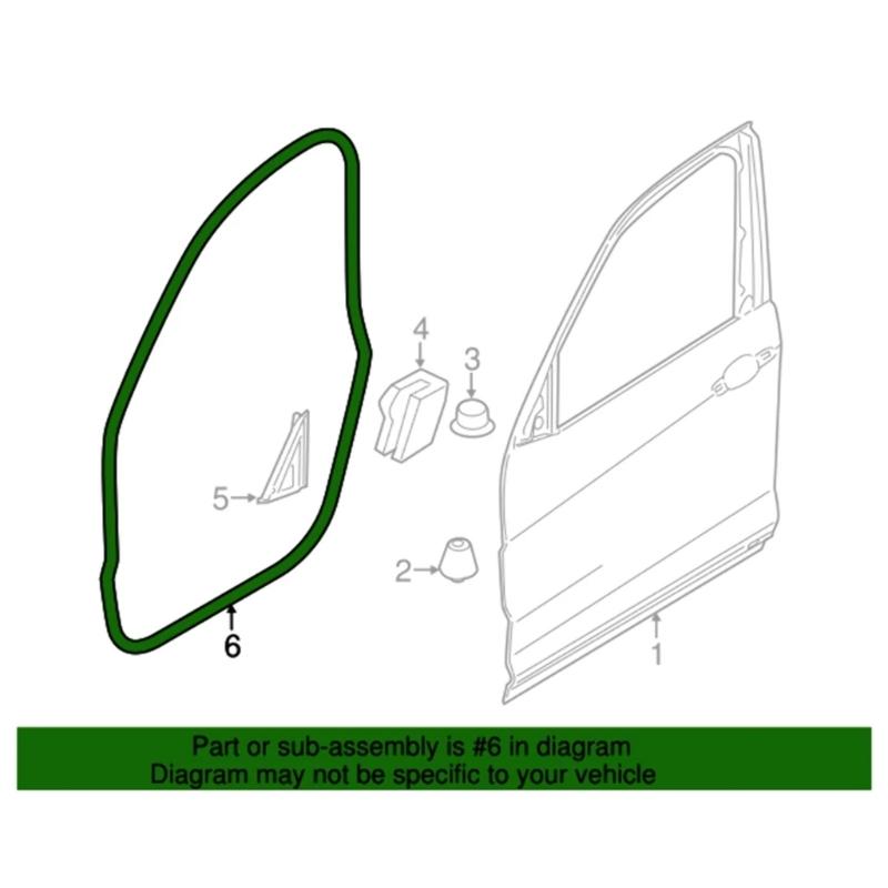 High Performances Car Front Door Seal Weatherstrip Gasket Suitable for F25 Noise Reduction And Waterproofing 51337300242