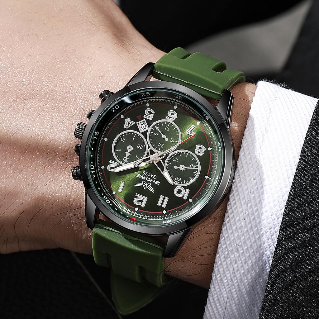 New Fashion Men Watch Luxury Silicone Men Watches Versatile Business Calendar Quartz Watch Simple Men's Watch Relogio Masculino