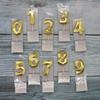 Birthday Party Cake Decoration Candles Gold Plated Gold Silver Bright Time and Space 0-9 Digital PVC Boxed Candles
