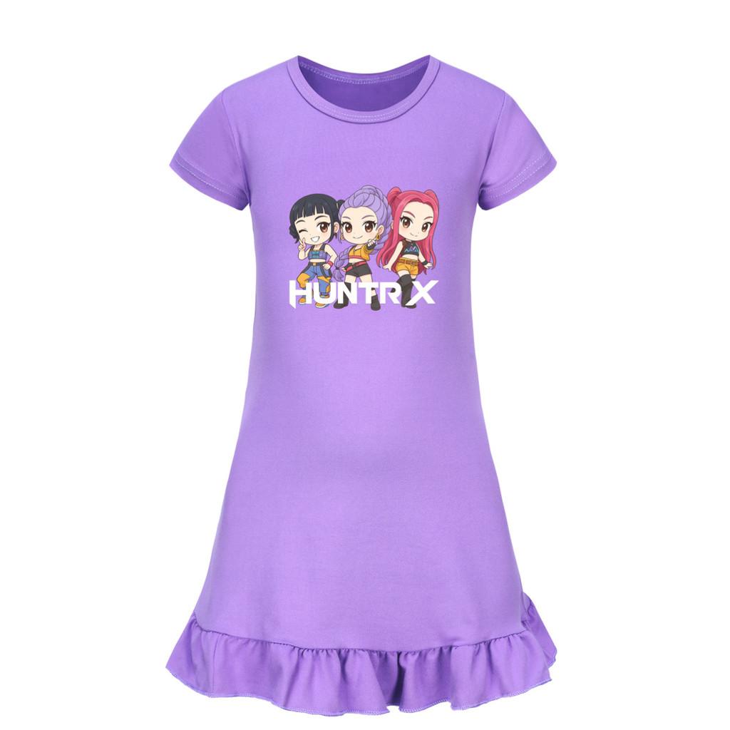 5015 Kids Girls Mira Zoey Rumi Printed Ruffle Short Sleeves Casual Dress