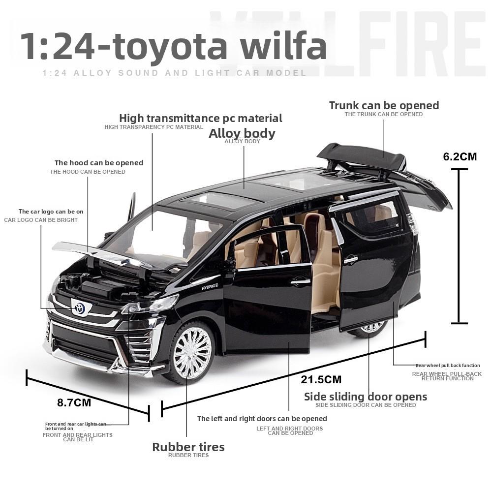 Alloy Car Model Toyota Vellfire Mpv With Sound Light For Kids Playroom