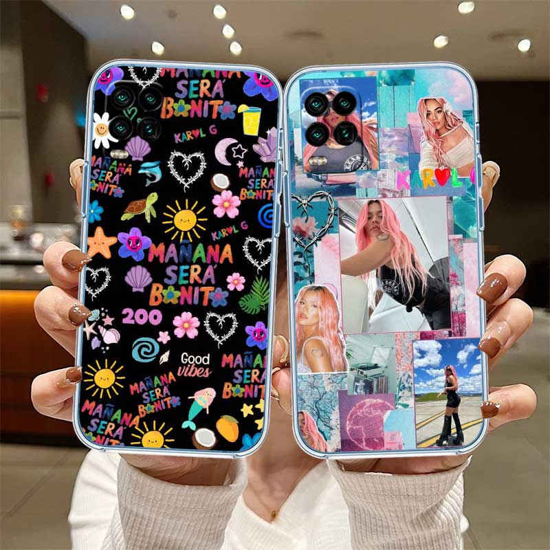 RE43 Karol G Transparent Phone Case for Samsung Galaxy A04 A04S A14 A23 A34 A54 M23 M33 M52 M53