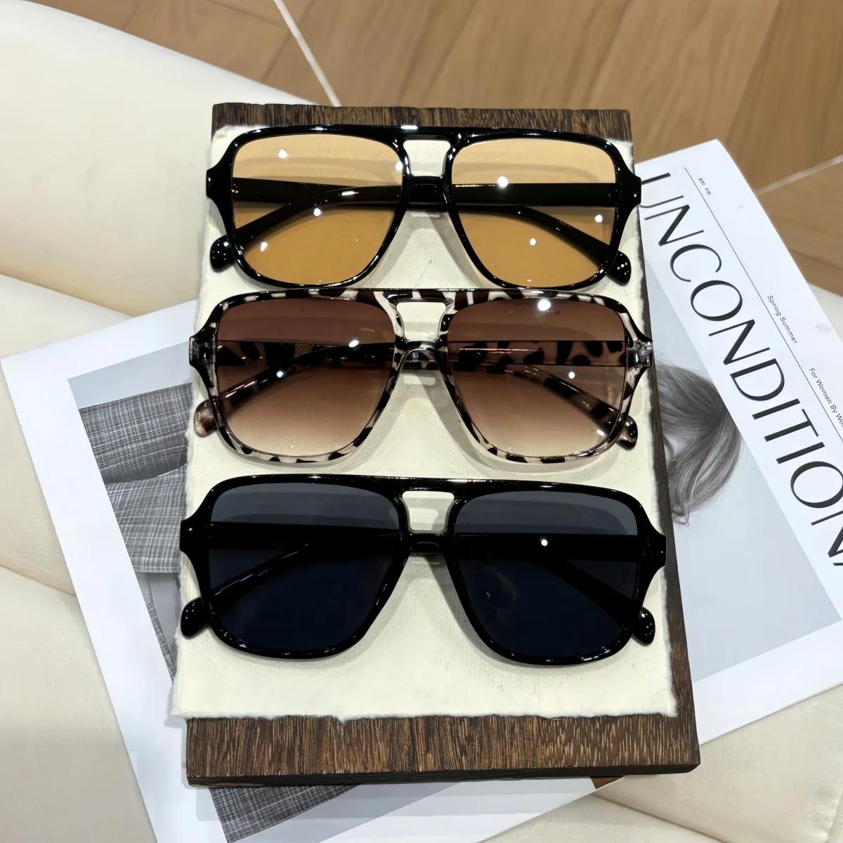 3Pcs European and American Retro Style Men s and Women s Fashionable Sunglasses, Trendy and Versatile for Summer Sun Protection