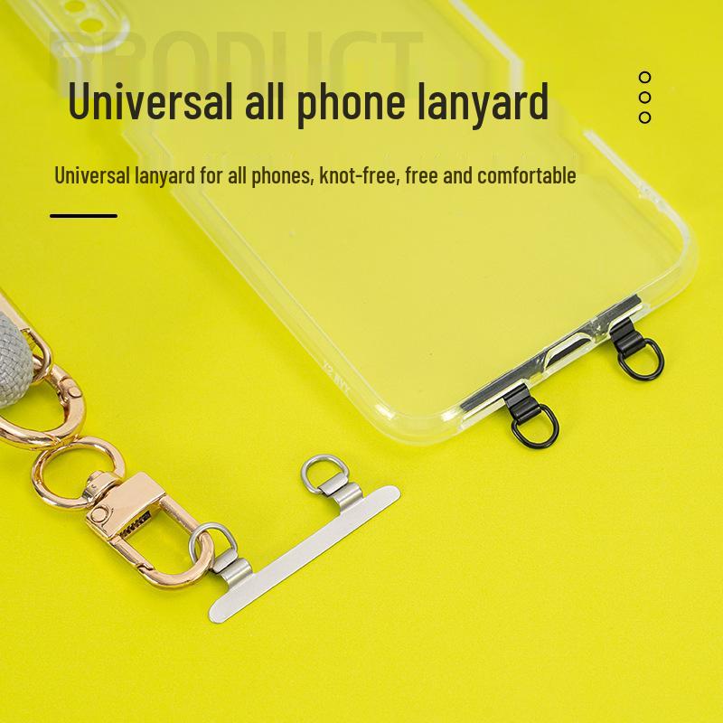 High-End Stainless Steel Ultra-Thin Mobile Phone Lanyard Connector Clip