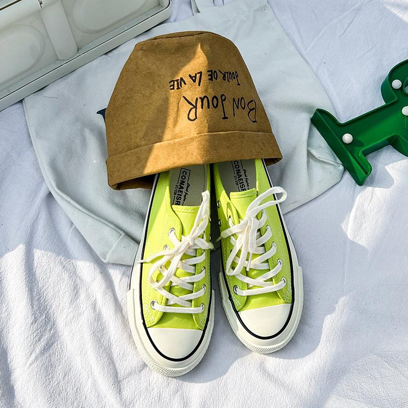 Demi-pantoufles, chaussures en toile, petites chaussures polyvalentes en tableau blanc pour étudiantes, chaussures décontractées coréennes d'été, chaussures en toile à la mode