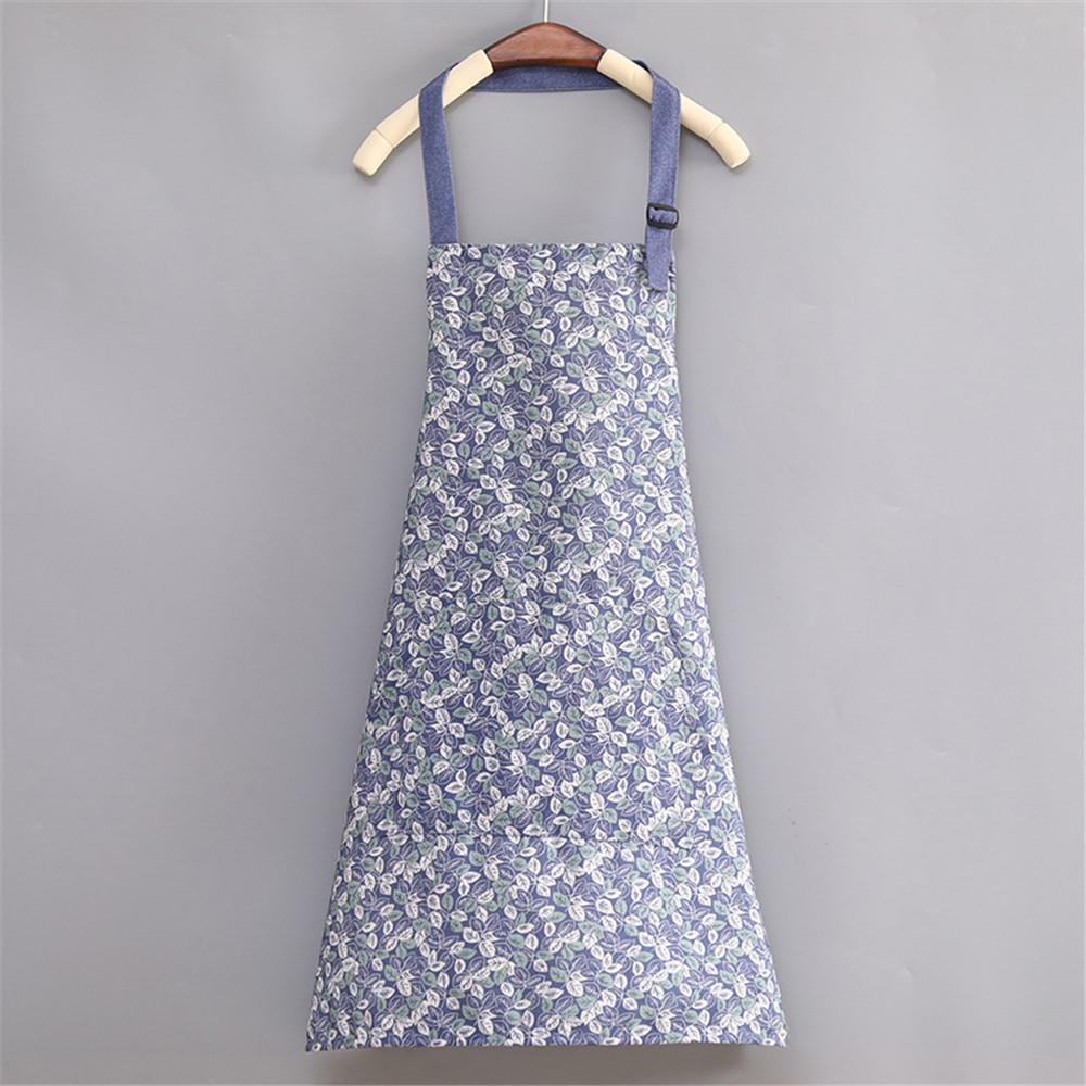 Cute Flower Kitchen Household Oil-Proof Cooking Apron For Women Children Kitchen Men Waterproof Adult Coffee Baking Accessories