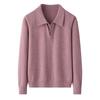 Autumn-Winter Stylish Lapel Sweater for Middle-Aged Women