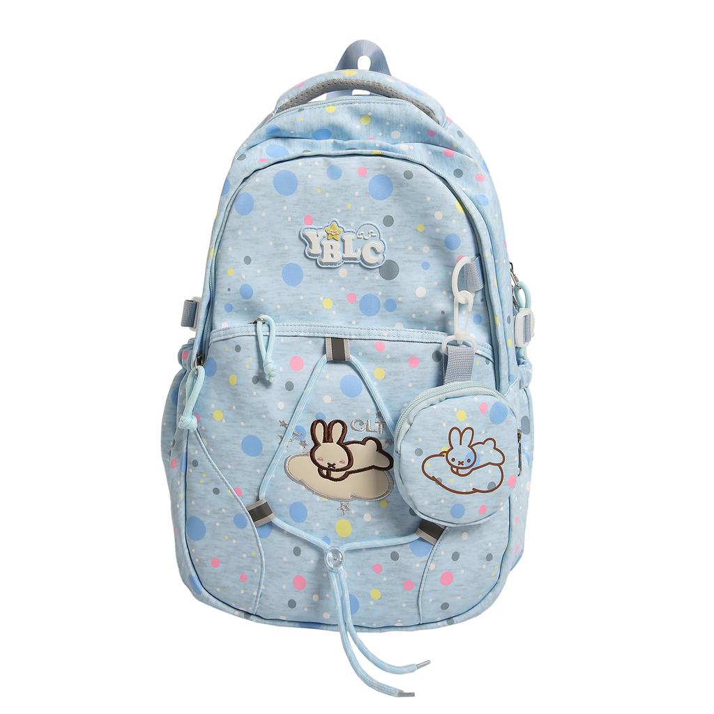 Schoolbag Cherry Blossom Pink Cartoon Cute Large Capacity Elementary School School Bag Female ins Junior High School Backpack Summer Casual Backpack