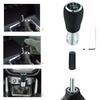 Lunsom Leather Shift Knob for Manual Transmission Vehicles 5-Speed (Black Stitching)