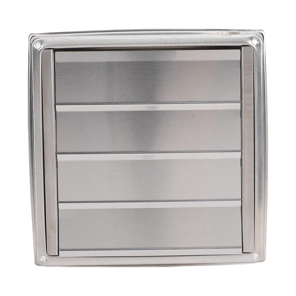 5 Inch Dryer Vent Cover 304 Stainless Steel Square Louvered Vent Cover with Screen for Bathroom Office Home