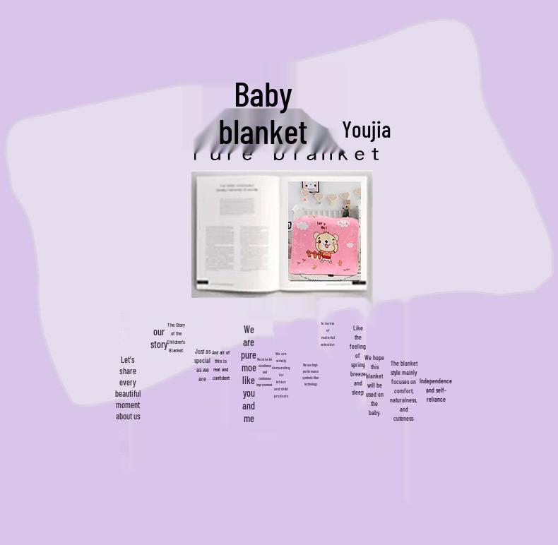 Thickened Newborn Baby Blanket - Double-Layer Raschel Cartoon for Autumn/Winter
