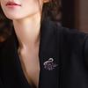Available 2025 New Fashion Alloy Rhinestone Swan Corsage Vintage Crystal Brooch