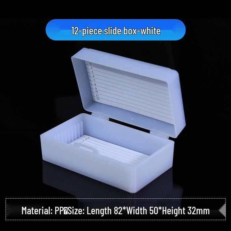 Buckle Slide Box: Holds 5/10/12/25/50/100 Microscope Slides with Secure Storage