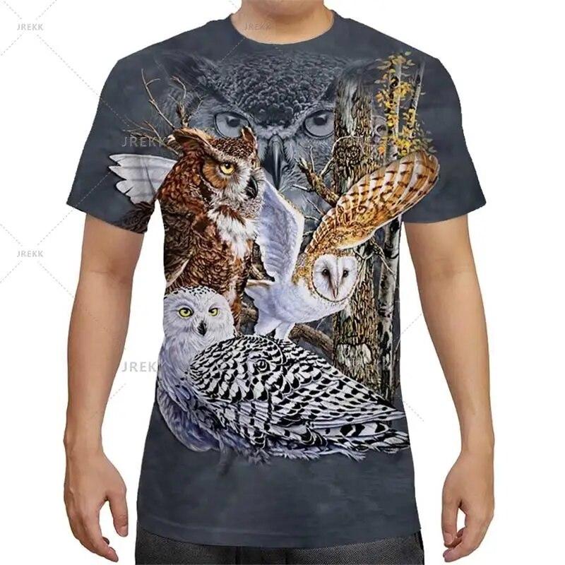 Sommer 3D Herren T-Shirt Tiere Gedruckt Kurzarm O-Ausschnitt Tops Abstrakte Kunst Malerei Cool Streetwear Frauen Kinder Freizeit-Tees