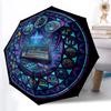 Music Technology Mandala Pattern Umbrella, Portable and Foldable Design, 8 Ribs, a Casual Accessory for Halloween, Christmas, and Birthday Gifts.