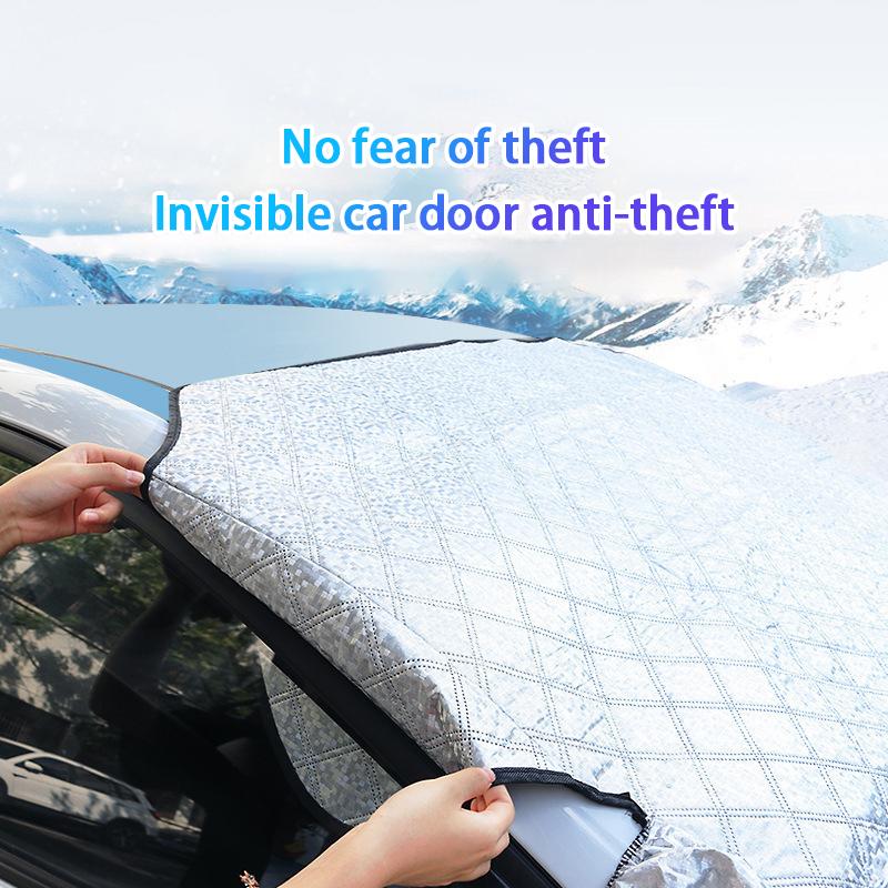 SEAMETAL 5 Magnets Car Snow Cover Frost Protection Windshield Cover Universal for Suv Sedan