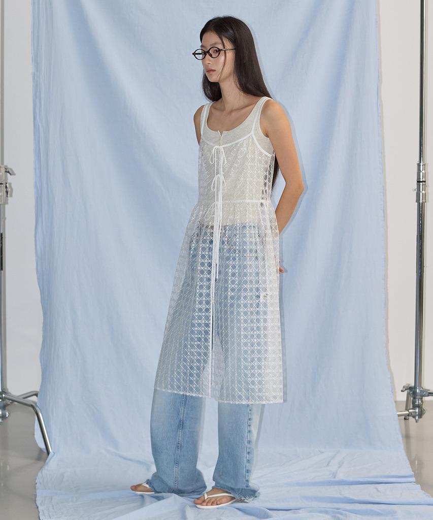 City Breeze Layered Lace Long Dress_White