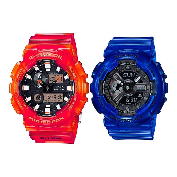 CASIO Unisex Pair Table Series Black Watch GAX-100MSA-4A+BA-110CR-2A