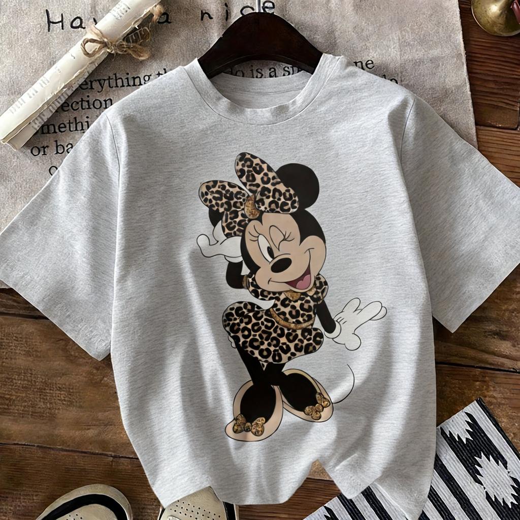 Y2k Disney Minnie ParentChild Graphic T Shirt Women Unisex Vintage Oversized Casual Tops Summer Short Sleeve Tee Streetwear 2026