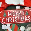 1pc, Merry Christmas plaque logo, front door decoration, home decoration, Christmas tree decoration