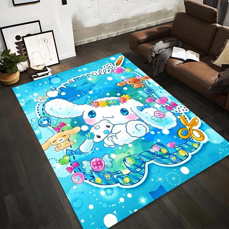 

Cute Cartoon Cinnamoroll Blue Animal Pattern Carpet for Kids Room Decor Suitable for use as an anti-slip1 for1room and bedroom sofas 40x60cm( 15x23in )
