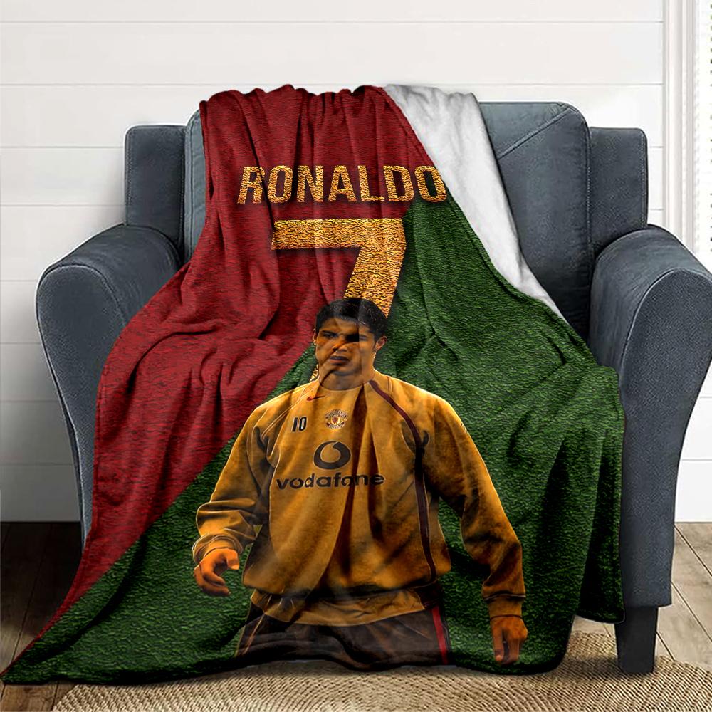 Last Dance Ronaldos Legacy bedruckte atmungsaktive und warme Flanelldecke, ein stilvolles Geschenk für Zuhause, geeignet für den Gebrauch zu Hause, im Büro und als Tagesdecke. 0713a17