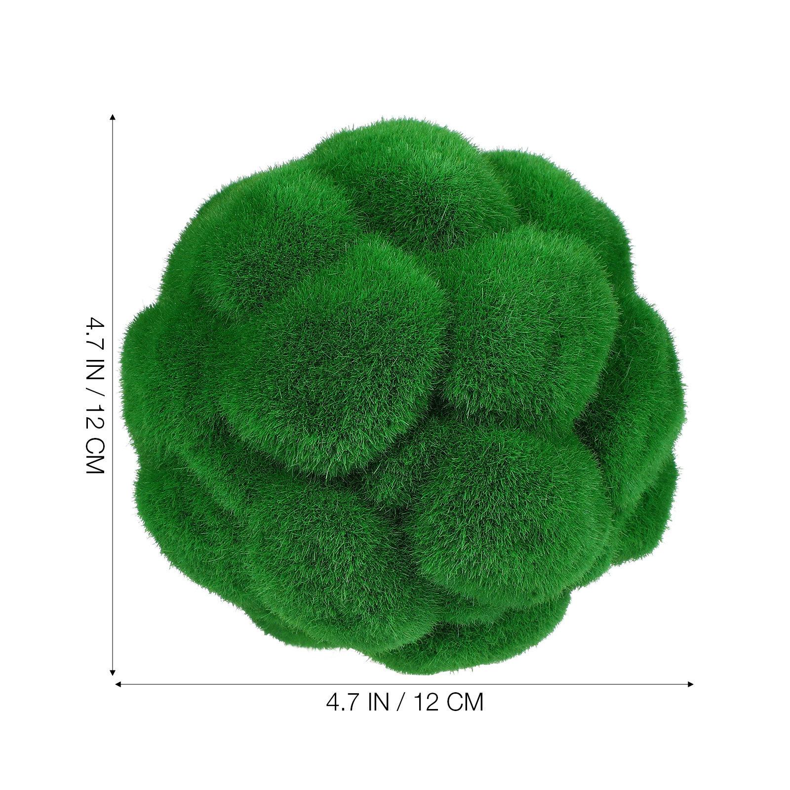 

1Pcs Moss Ball Decor Green Diameter 15Cm Realistic Simulated Moss Ball Essential for Wedding Home Office Micro Landscape DIY 12X12CM