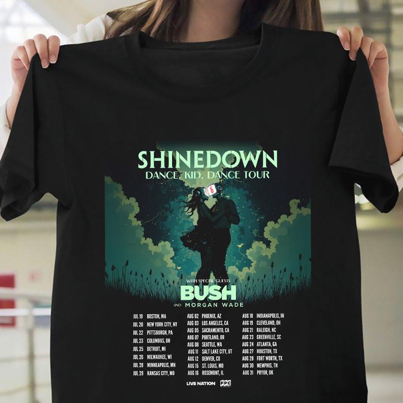 

SHINEDOWN BAND WITH Bush and Morgan Wade TOUR T Shirt Full Size S-5XL Unisex T-Shirt XL