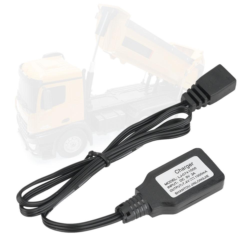 7.4V Lipo Battery USB 5V Balance Charging Cable for 9300-9304 1/18 RC Model Car