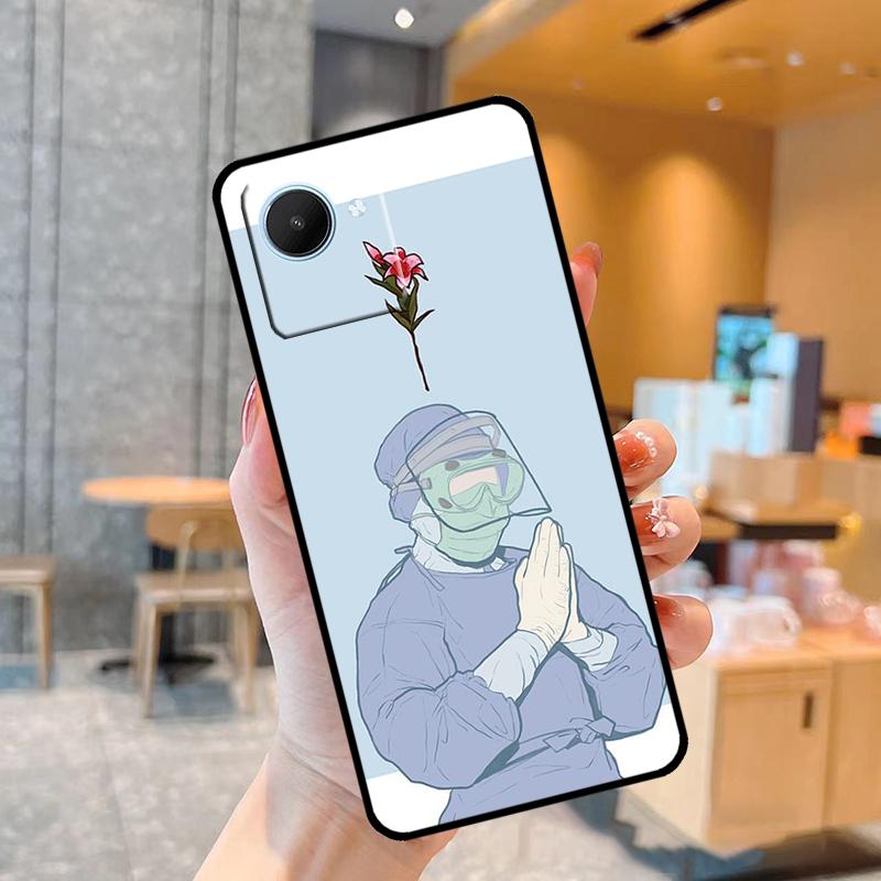 Cartoon Medicine Doctor Nurse Case For Realme C55 C33 C31 C35 C30 C11 C15 C25s C21Y GT Neo 5 3T 2T 8 9 10 11 Pro Plus