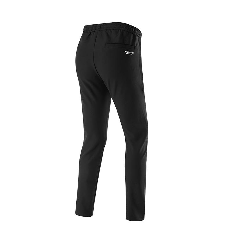 Mizuno Solid Color Outdoor Sports Basketball Training Lace-Up Elastic Woven Casual Pants Unisex Pants Black A2CF2A01