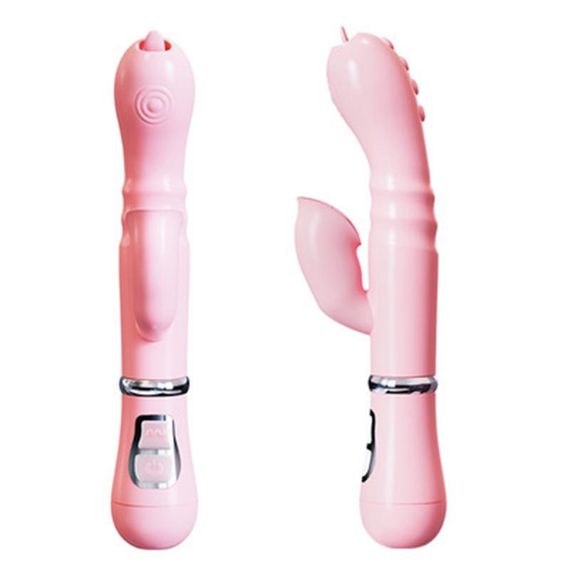 Rabbit Vibrator with Sucking and Tongue-Licking Features