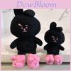 Bt21 Lucky Cooky Cute Bunny Keychain Pendant Plush Toy For Girls In Black And Pink