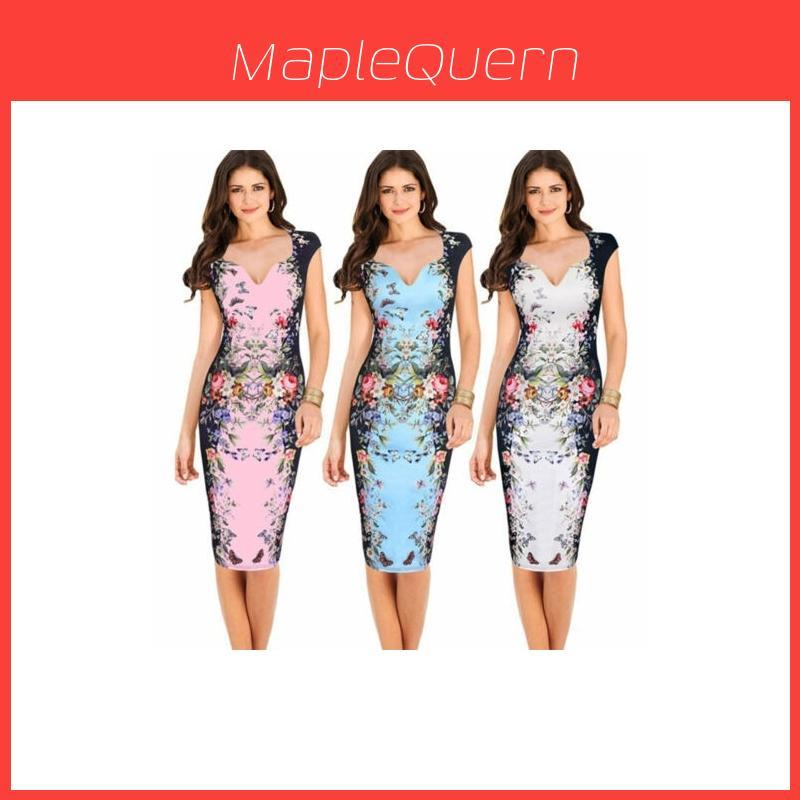 Women Elegant Career Bodycon Evening Party Wear Business Office Dress For All Occasions
