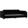Extendable Daybed with Mattresses Black 90 x 190 cm Fabric