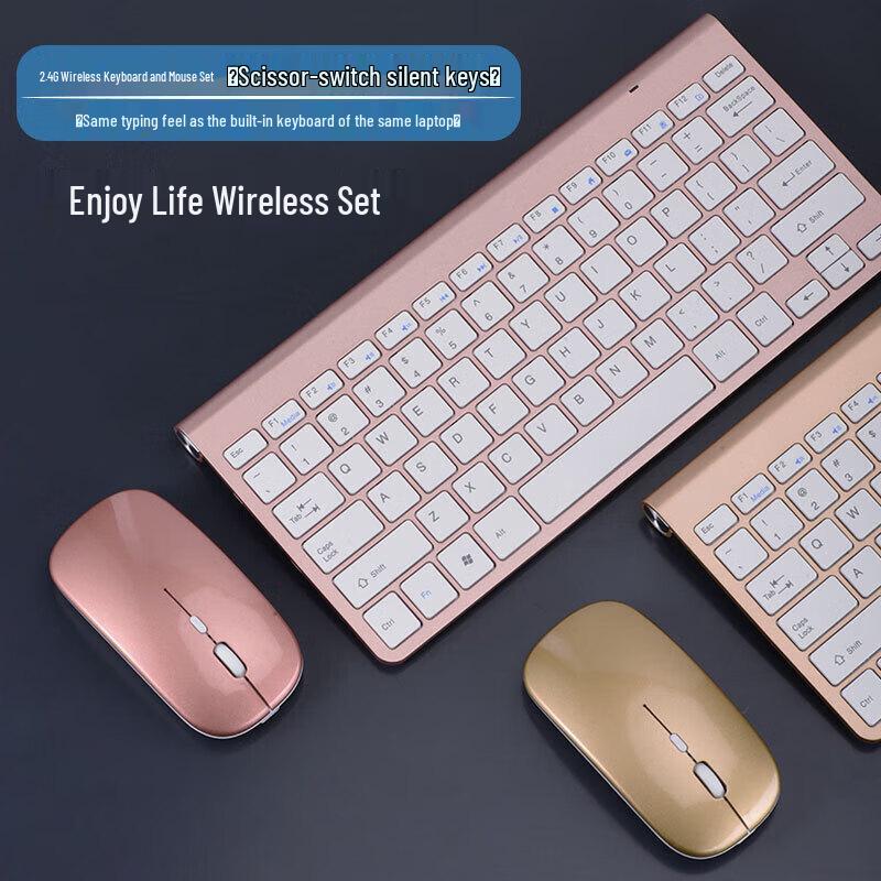 OLOEY Ultra-Thin 2.4G Wireless Keyboard and Mouse Set
