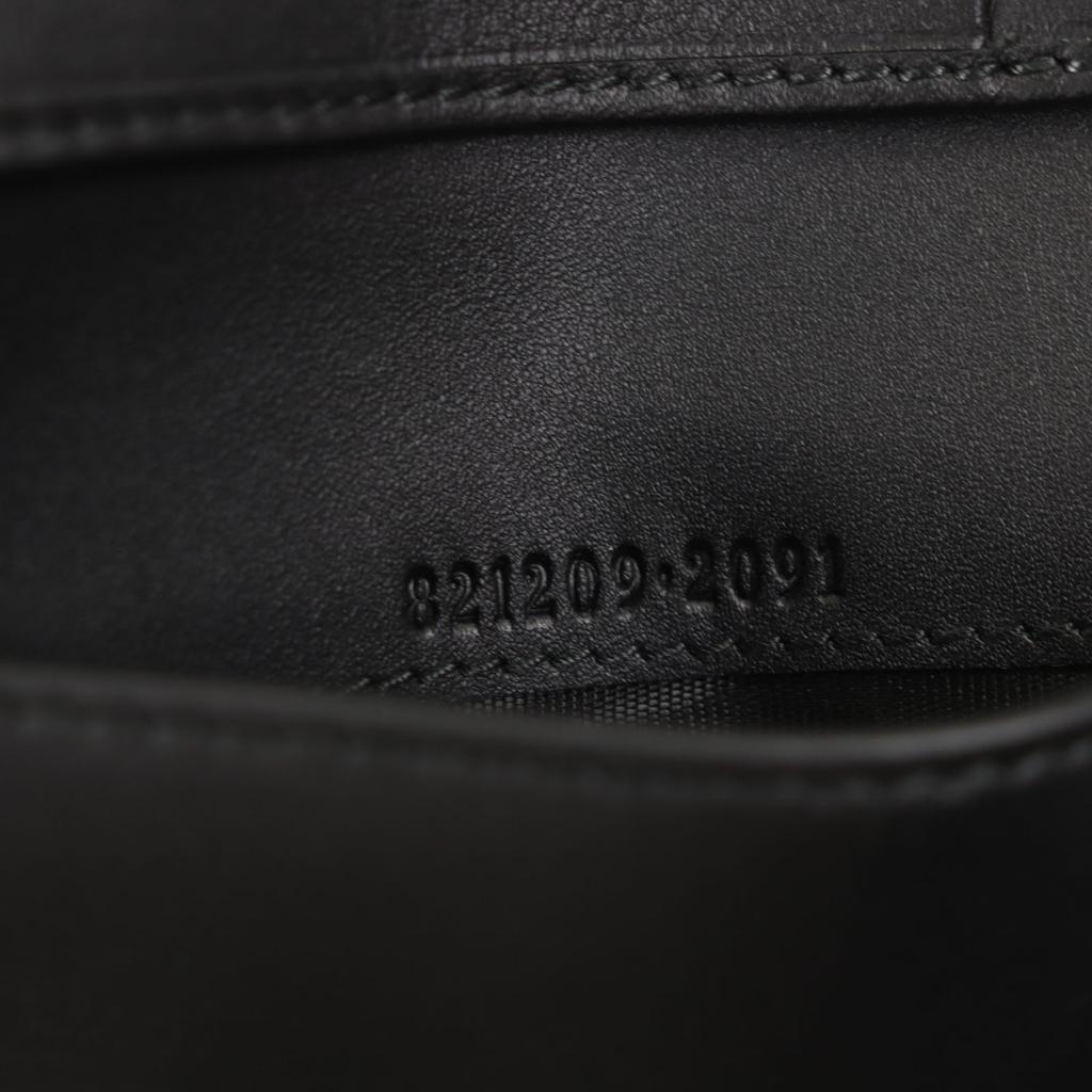 Pristine GUCCI Card Case Black Mens 821209 Used
