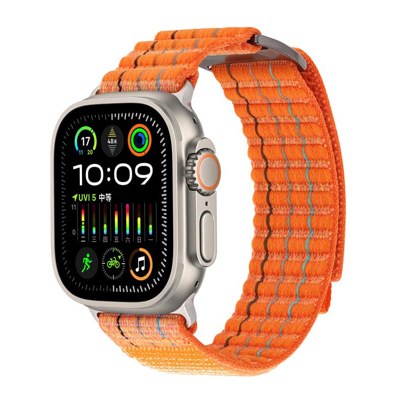 Straps for Apple Watch Band 44mm 40mm 49mm 41mm 45mm 38mm 42mm Nylon Loop Bracelet iWatch Ultra 2 Series 7 6 5 3 Se 8 9 10 45 Mm