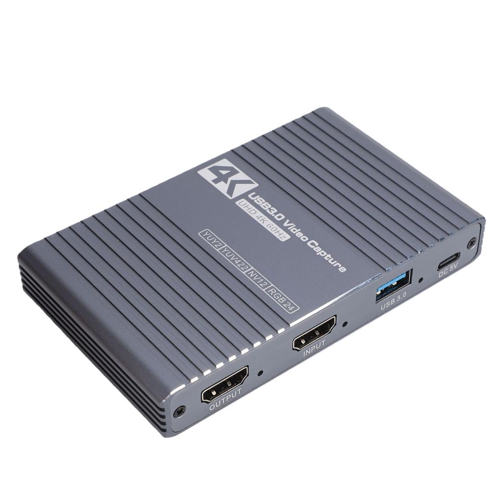 4K 60Hz Video Capture Card 1080P 60FPS USB 3.0 Video Capture Card with 3.5mm Ports Loop Out