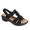 Women Summer Sandals Flower Wedge Platform Orthopedic Shoes Retro Rome Casual Comfortable Peep Toe Plus Size