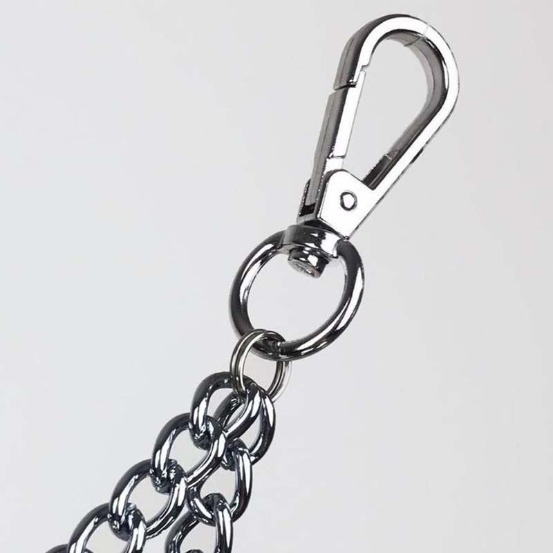 Punk Metal Double Layered Pants Chain for Men Women New Hip Hop Silver Color Jeans Waist Chain Party Jewelry Accessories