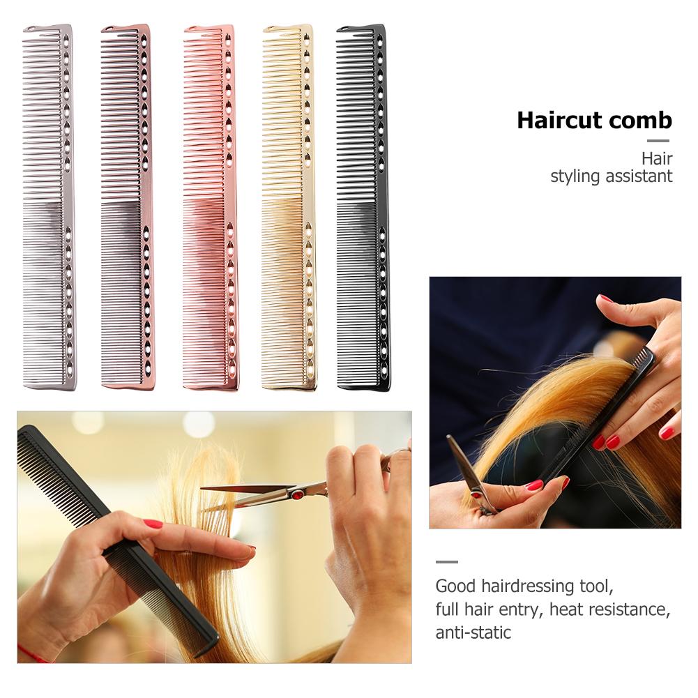 Pro Salon Hair Care Styling Tool Aluminum Metal Hair Brushes Girls Ponytail Comb Hair Hairdressing Barbers Salon Combs
