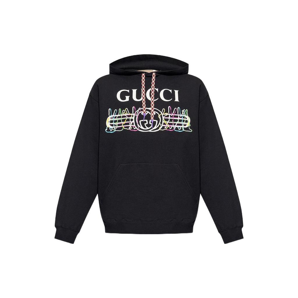 Gucci Graffiti Logo-print Hoodie 726468-XJE56-1060
