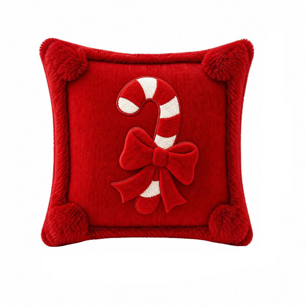 Christmas Decorative Cover 4545 cm Embroidered Candy for Sofa Couch Living Room