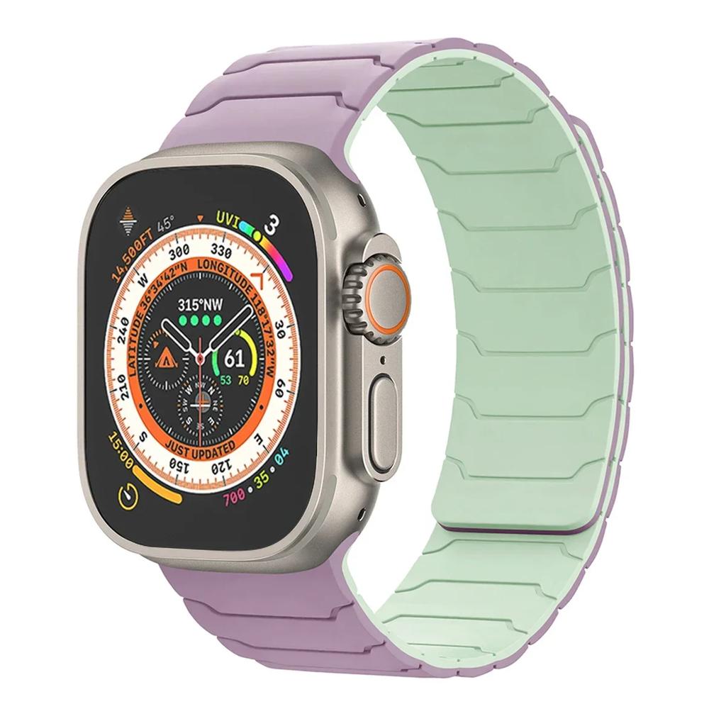 Silicone Magnetic Strap for Apple Watch Band Ultra 3 49mm Series 11 46mm 9/8/7 45 41mm Sport Bracelet IWatch 6 5 4 SE3 44mm 40mm