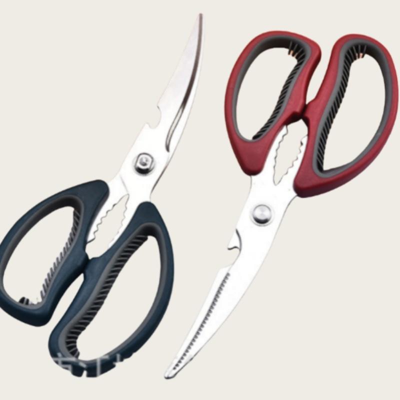 Gebogene Klinge Küchenschere Koreanische Edelstahl Grill-Schere mit Steak-Küchenschere Küchenwerkzeug Multifunktionale Haushaltsschere